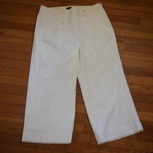 J Crew High-Waisted Stretch Linen Pants